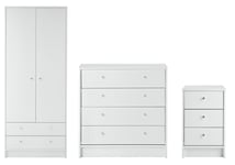 Argos Home Malibu 3 Piece 2 Door Wardrobe Set - White