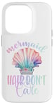 iPhone 14 Pro Black Mermaid Hair Dont Care,Rainbow Mermaid Hair Don't Care Case