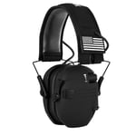 Honeywell DulElectronic Shooting Earmuff,Anti-bruit,Sauna,Téléphone,Amplification du son,Protection auditive,Casque,Pliable - Type WK-Black #B