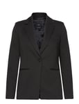 Mango Fitted Suit Jacket Svart