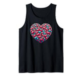 Cute Heart with Flowers and Hearts for Valentine's Day Tank Top