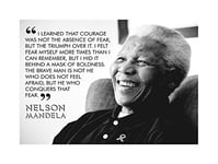 Wee Blue Coo Quote Learned Courage Nelson Mandela Wall Art Print