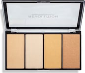 Makeup Revolution Re-Loaded Paleta Rozświetlaczy Lustre Lights Warm