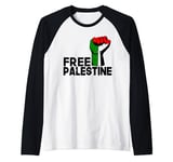 Palestine Flag - Free Palestine Raglan Baseball Tee