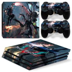 Kit De Autocollants Skin Decal Pour Console De Jeu Ps4 Pro Master Sekiro Mortal 11 Personnage De Console De Jeu Kambat, T1tn-P4pro-1792