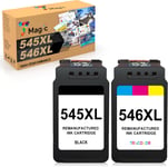 Pg-545Xl Cl-546Xl Remplacement Pour Cartouche Canon 545-546 Pour Cartouche Encre Canon 545 Et 546 Xl Pour Canon Pixma Ts3450 Ts3350 Ts3150 Tr4550 Tr4650 Mg2550S Mg3050 Mx495 (Noir, Couleur)[Q04]