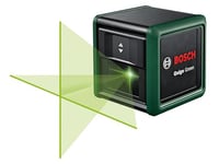 Bosch Home and Garden Laser lignes Quigo Green de Bosch avec trépied (laser vert pour une meilleure visibilité, boîtier en plastique recyclé, dans boîte carton e-commerce)