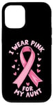 Coque pour iPhone 13 I Wear Pink For My Aunt Auntie Ruban rose Cancer