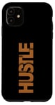 Coque pour iPhone 11 Imprimé marron Get Your Hustle Up Brown