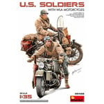 Miniart - U.S. Soldiers With Wla Motorcyclesmaquette Figurine U.S. Soldiers With Wla Motorcycles |Miniart|35422| 1:35 Maquette Char Promo Figurine Miniature