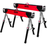 Excel Steel Sawhorse & Jobsite Table Adjustable Folding Saw Horse EX-C700/2