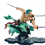 One Piece 10cm Anime Figur GK Roronoa Zoro Tre-blade Sa-maximum Manga Anime Staty