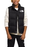 The North Face Teens' 1996 Youth Boys Nuptse Retro Gilet - Black Nylon - Size Medium