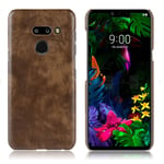 LG G8 ThinQ litsi pintainen suojakotelo - Ruskea