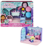 Gabby’s Dollhouse, Primp and Pamper Bathroom with MerCat Figure, 3 Accessories, 3 Furniture Pieces and 2 Deliveries, Kids’ Toys for Ages 3 and above