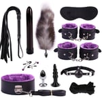 LBBDrrAL Binding 12 Piece set Police toys, police handcuffs and whistle police costumes for kids and boys party like costume props Children playing with toy handcuffs (Color : Purple)