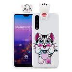 Huawei P20 Pro mobilskal TPU material skyddande elastiskt 3D mönster - Tiger