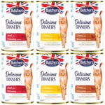 Økonomipakke Butcher's Delicious Dinners cat 12 x 400 g - Mix-pakke - 3 varianter