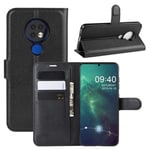 Nokia 6.2/7.2      Pu Wallet Case    [Black]