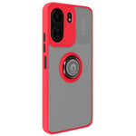 Coque pour Redmi 13C Bague Métallique Support Ringrip Avizar Rouge