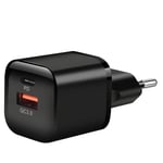 iPhone Android laddare USB & USB-C, PD & Q.C3.0, 3.5A, 20W - Svart