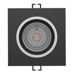 Eglo Connect.z Smart-Home LED recessed Spotlight Carosso-Z, app and Voice Control Alexa, Light Colour (Warm White-Cool White), RGB, dimmable, Black Aluminium Ceiling spot Light, 3.7 in