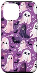 Coque pour iPhone 12 mini Violet Pop Art Géométrique Mignon Fantôme Spooky Pastel Goth Rétro