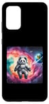 Coque pour Galaxy S20+ Astronaute Panda flottant dans l'espace avec nébuleuse. Suit Planet