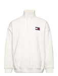 Tjm Skater Badge Polar Mock Neck Tops Sweat-shirts & Hoodies Fleeces & Midlayers White Tommy Jeans