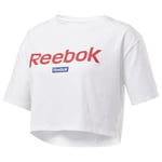 Linear logo crop tee reebok naiset white fi2031