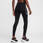 Nike Dri-FIT Fast Swoosh 7/8 Tights for Damer - Svart, Mid-rise Løpetights