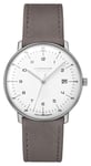 Junghans 59/2021.02 Max Bill MEGA Solar | Grey Leather Strap Watch