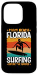 Coque pour iPhone 14 Pro Miami Beach Floride Surf Break The Waves