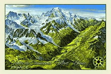 Schatzmix Vallee de Chamonix Mont Blanc Plaque Murale en métal 20 x 30 cm