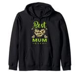 Best Mum Ever Gift I Love My Mom Supermom Zip Hoodie