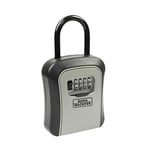 BURG-WÄCHTER coffre à clés amovible avec anse et code 4 chiffres pour l’extérieur et l’intérieur, Sécurisé, Montage mural, Key Safe 50 SB, Noir/gris