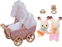 Sylvanian Families Chokladkanin Tvilling Set (Barnvagn)