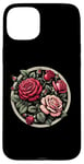 Coque pour iPhone 15 Plus Rose florale botanique, style bohème minimaliste, roses d'amour