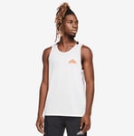 Mens Nike Dri-Fit Trail Solar Chase Elite Singlet Tank Top Vest White Large