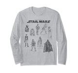 Star Wars Character Chart Long Sleeve T-Shirt