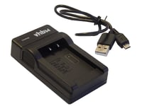 vhbw Chargeur de batterie USB compatible avec Panasonic Lumix DC-G91, DMC-FZ1000 II caméra, DSLR, action-cam - Chargeur