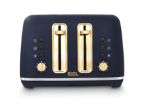 Morphy Richards Accents 4 Slice Toaster in Navy with Gold Accents - 242045