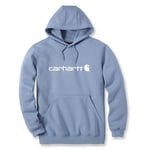 Carhartt Men's Loose Fit Midweight Logo Graphic Sweatshirt, Skystone, XS