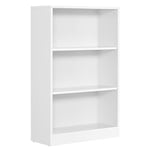 VASAGLE Bibliothèque, Étagère de Rangement 3 Niveaux, Meuble, Cube, pour Salon, Bureau, Chambre, Style Scandinave, 24 x 60 x 93 cm, Blanc LBC105T14