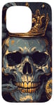 Coque pour iPhone 15 Pro Crâne Or Couronne Serpents Crâne Art Serpent gothique