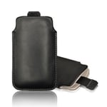 POCHETTE CHAUSSETTE HOUSSE COQUE ETUI VERITABLE CUIR PUSH NOIR APPLE IPHONE 3Gs