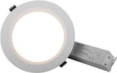 Plano Basic Downlight Ø190mm Hvid, 2.500-2.680Lm, 3.000K/4.000K/5.700K Via Dip-Switch, Fase Dæmpbar, Til Hulmål 160-180Mm.