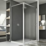 CABINE DE DOUCHE 70X100 CM ANGULAIRE 1 PORTE COULISSANTE GRANITÉ C