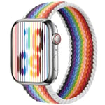 Slitstarkt och Elastiskt Apple Watch Armband 38mm/40mm/41mm Rainbow S