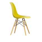 Vitra - Eames Plastic Chair DSW - 34 Mustard - Golden Maple - Spisestoler - Charles & Ray Eames - Gul - Metall/Tre/Plast